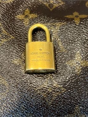 Louis Vuitton LV Gold Tone Padlock Lock #335 Only - NO KEY